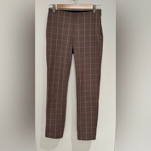 Brown Checkered Office Pant